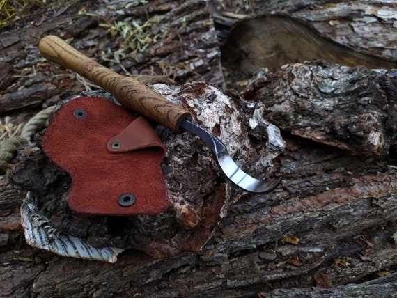 Coltello a gancio per intaglio a cucchiaio. Coltello da intaglio a  cucchiaio forgiato. Coltelli da intaglio