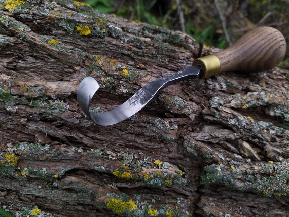 Forged Spoon carving knife. Spoon Carving Hook Knife. Knives Carving Bowl  Kuksa. Spoon carving tools. Hand Forged Wood Carving Tool. Forged -   Portugal