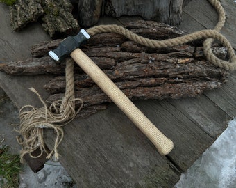 Hand Forged Hammer. Blacksmith hammer. Double round riveting hammer. Blacksmith tools. Impact hammer. Viking hammer. 2.5 lb