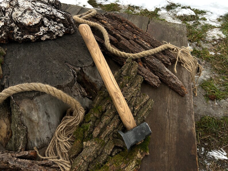 Hand Forged Hammer. Double round riveting hammer. Blacksmith hammer. Blacksmith tools. Impact hammer. Viking hammer. 3.5 lb ForgedSteelTools zdjęcie 8