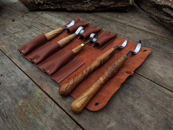 Forged Knife Carving Set 5pcs. Carving Hook Knife. Wood Carving Tools.  Knife Carver. Bowl Carving Knife. Beveled Knife. Wood Carving Kit -   Denmark