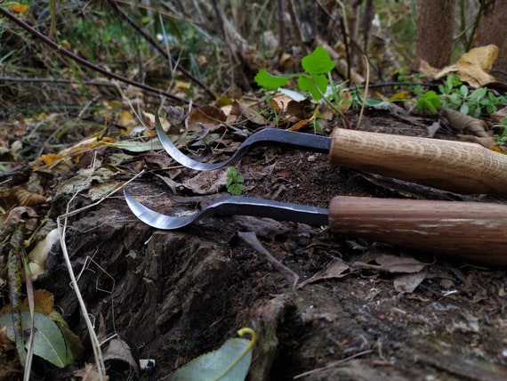 Spoon Carving Knife Set 2pcs. Forged Spoon Carving Knife. 