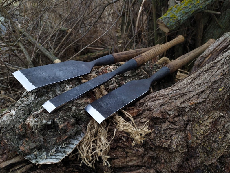 Carpenters Slick Chisel Set Long 3 Timber Framing Etsy