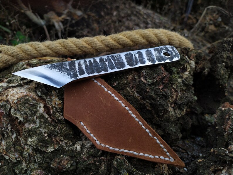 Hand Kiridashi Knife Kiridashi Knife Leather Etsy