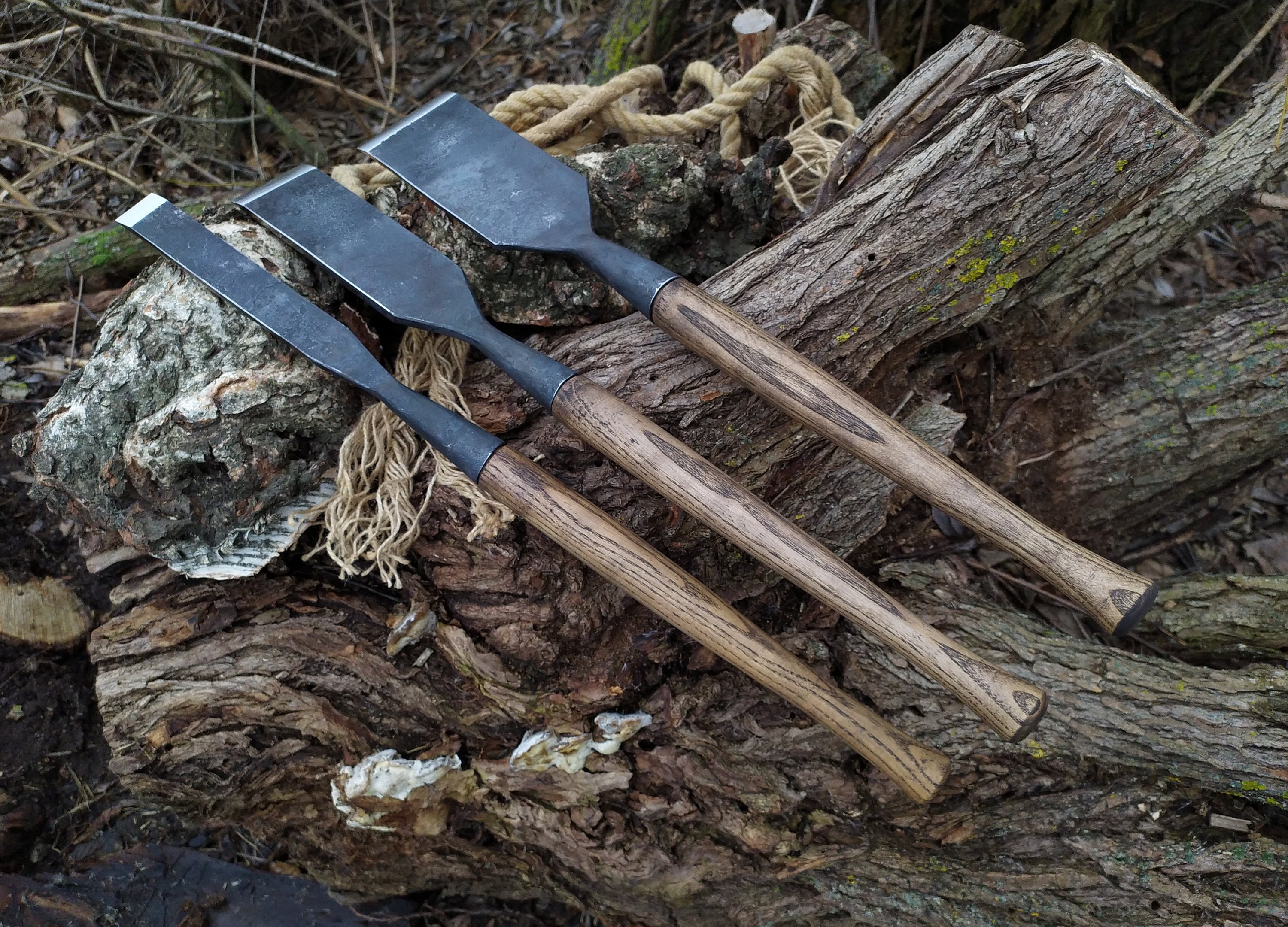 Carpenters Slick Chisel Set 3 Pc Long 3 Timber Etsy New Zealand