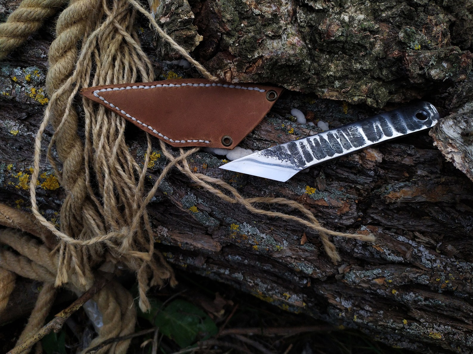 Hand Kiridashi Knife Kiridashi Knife Leather Etsy