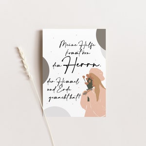 Postkarte Christlich "Hilfe im Alltag" | Leben mit Kindern | Ermutigung für Mütter/Frauen l Bibelvers
