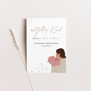 Postkarte Christlich "Sicherheit & Geborgenheit " | Leben als Christ | Ermutigung für Mütter/Frauen l Bibelvers