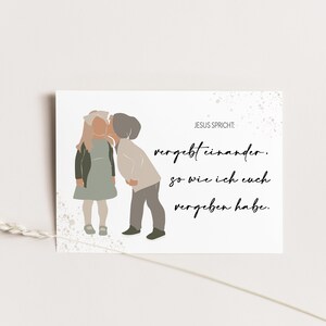 Postkarte Christlich "Vergebung" | Geschenkartikel | Ermutigung für Mütter/Frauen l Bibelvers