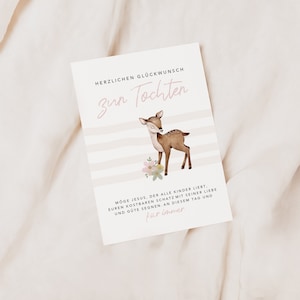 Christliche Postkarte Geburtskarte | Bibelvers/Gottes Wort | Geschenk zur Geburt | Zur Tochter - Glückwunschkarte