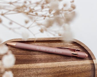 Ballpoint pen | Christian gift idea - birthday/baptism - encouragement | rose gold "The Lord is my strength"