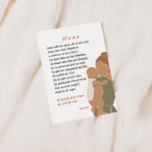 Postkarte Christlich "Mama" | Mamaalltag - Inspirierende Worte | Ermutigung für Mütter/Frauen l Babyparty/Geburt/Taufe