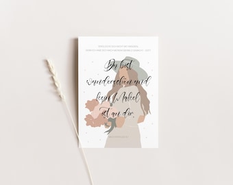 Christian postcard "Beauty" | Identity in Jesus | Encouragement for mothers/women | Bible verse
