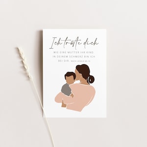 Postkarte Christlich "Trost" | Leben mit Kindern | Ermutigung für Mütter/Frauen l Bibelvers - Tod/Trauer