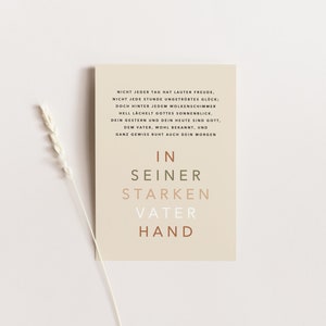 Christliche Postkarte A6 | Geschenkartikel - Ermutigung Spruch | Boho/Naturtöne - In GOTTES Vaterhand