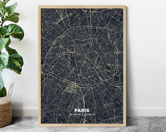 Paris Wall Decor, France, Paris Map, Paris Poster, Paris Print, Paris Wall Art, Paris Art, Paris Decor, Paris Gift - MP04