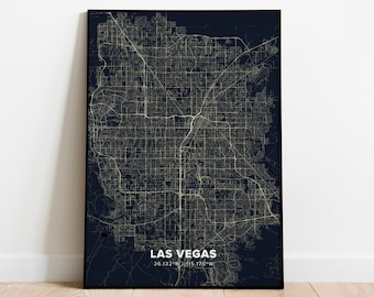 Las Vegas, Nevada, Las Vegas Map, Las Vegas Poster, Las Vegas Print, Las Vegas Wall Art, Las Vegas Art, Las Vegas Gift, Las Vegas Decor ML03