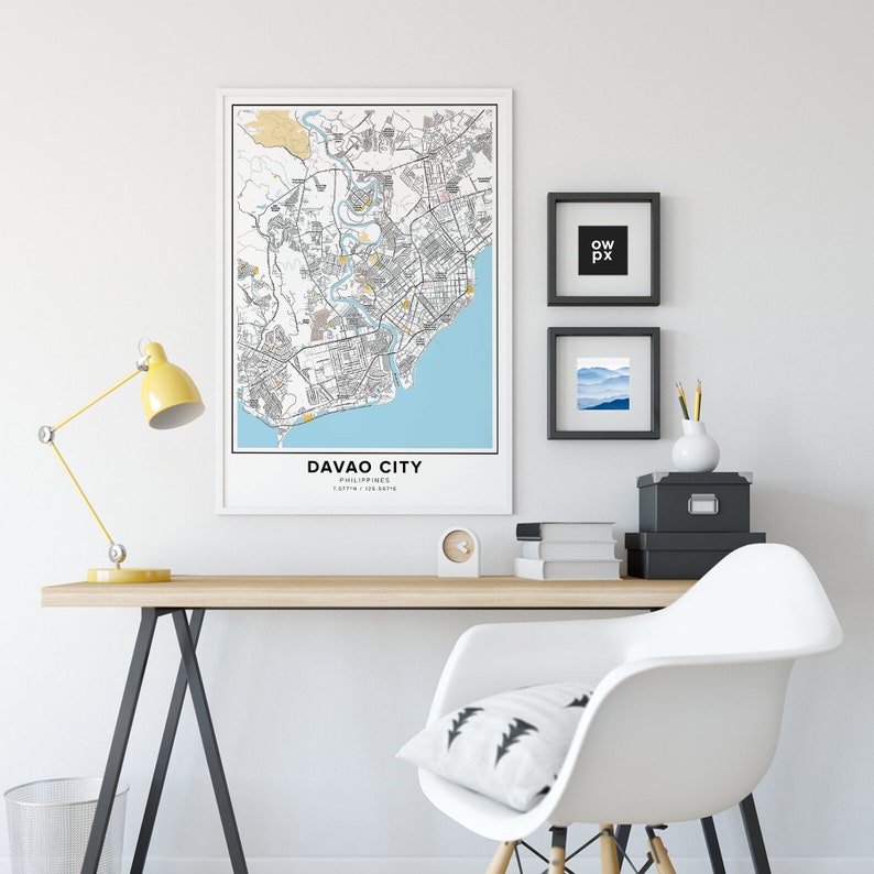 Davao City Map Print Street Names Davao City Print Map of - Etsy