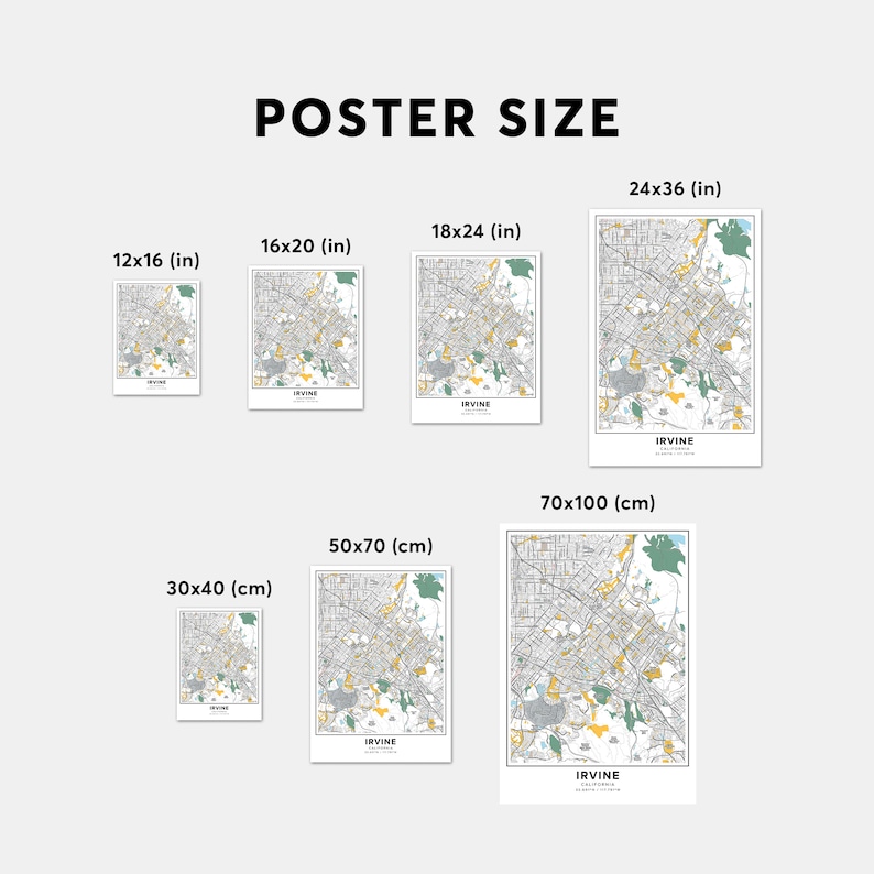 Irvine Map Print Street Names Irvine Print Printable Map of - Etsy