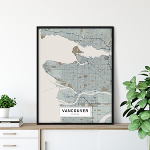 Vancouver Karte, Vancouver Kanada Karte, Vancouver Druck, Vancouver Poster Kunst, Karte von Vancouver, Vancouver Karte Kunst, Stadtkarte Vancouver, MC13