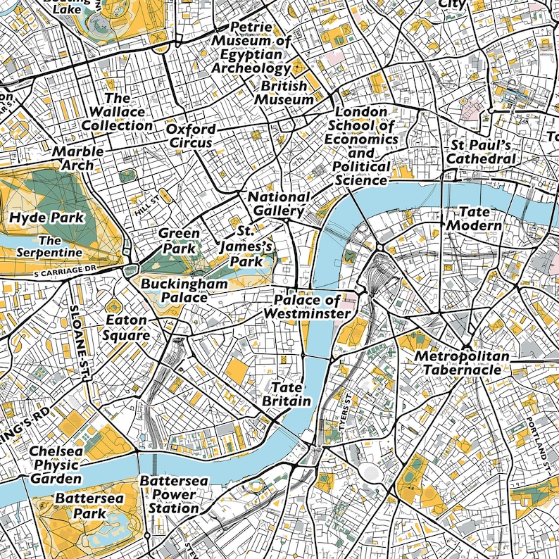 London Map Print Street Names - Il 794xN.5582578761 5kaz