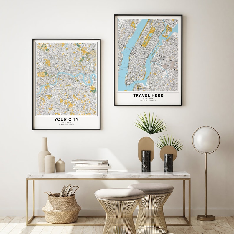 Custom Map Print Street Names Custom Print Custom Street | Etsy