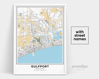 Printable Map of Mississippi - Etsy