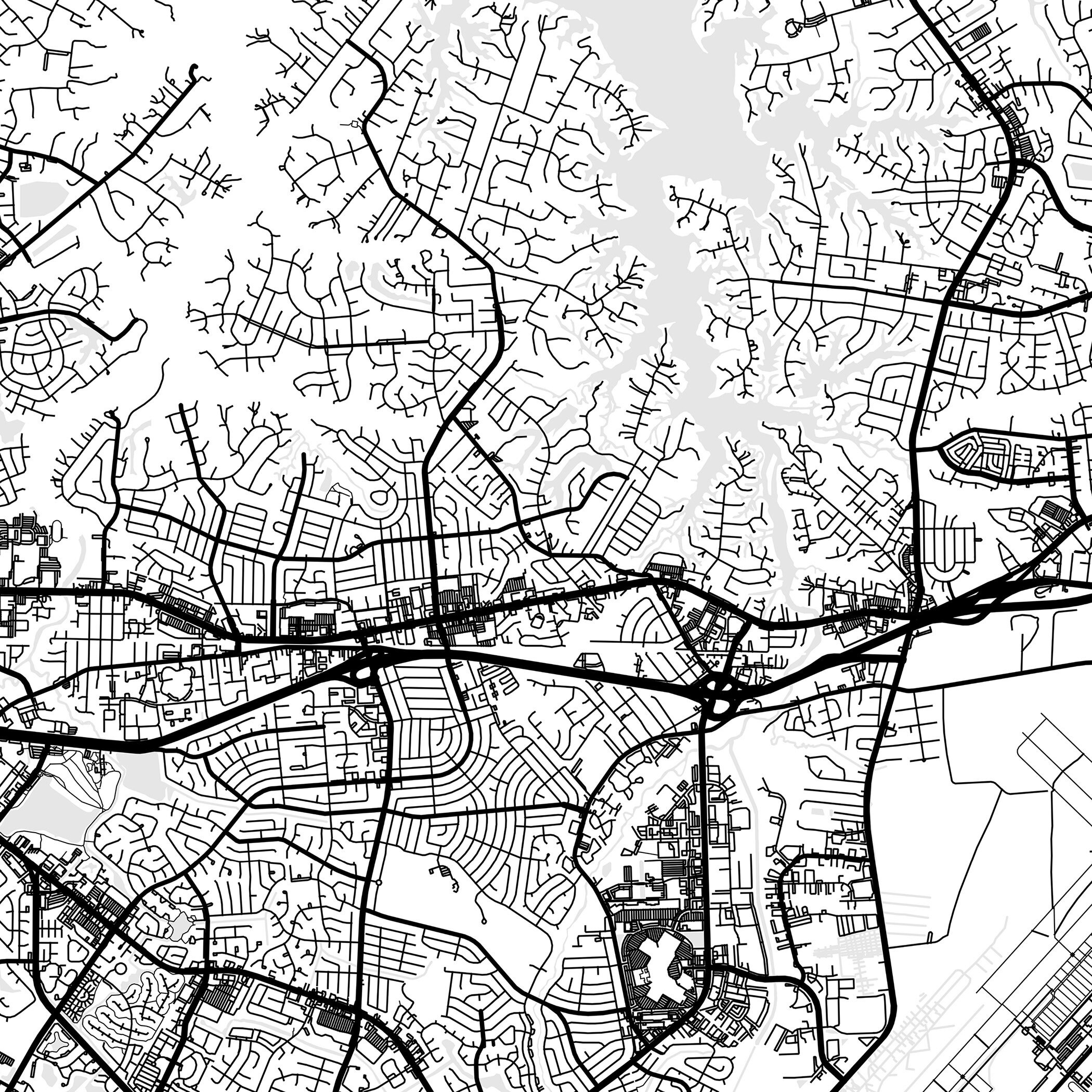 Virginia Beach Map Print Poster Virginia Wall Art Virginia Etsy UK