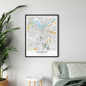 Louisville Map Print, Noms de rue Louisville Print, Carte de Louisville, City Map Art, Louisville Kentucky Map Art, Affiche cadeau de voyage image 4