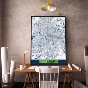 Minneapolis Map Print, Minneapolis Minnesota Map Wall Art, Minneapolis Decor, Map Poster Of Minneapolis, City Map Art, Travel Gift Poster