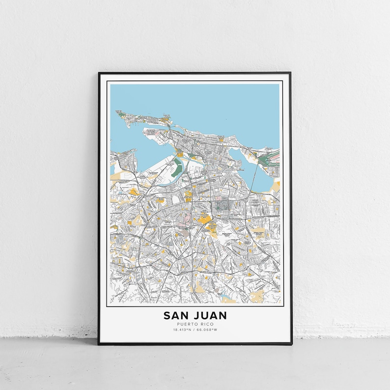 San Juan Map Print Street Names San Juan Print Printable Map - Etsy