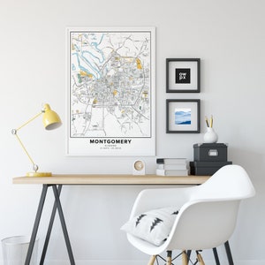 Montgomery Map Print, Street Names Montgomery Print, Printable Map Of Montgomery, City Map Art, Montgomery Alabama Map, Travel Gift Poster image 6