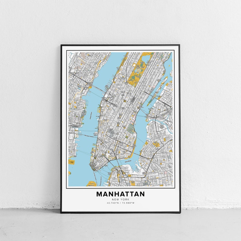 Manhattan Map Print Street Names - Il 794xN.4424589936 6ly2 