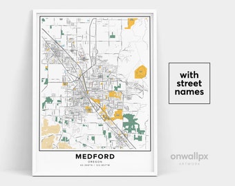 Medford Map Poster - Etsy