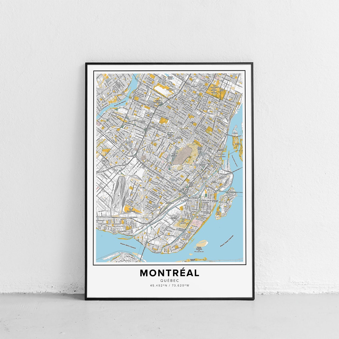 Montreal Map Print, Street Names Montreal Print, Printable Map of ...