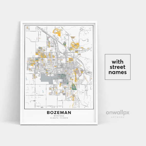 Bozeman Montana City Map Bozeman, Montana Street Map