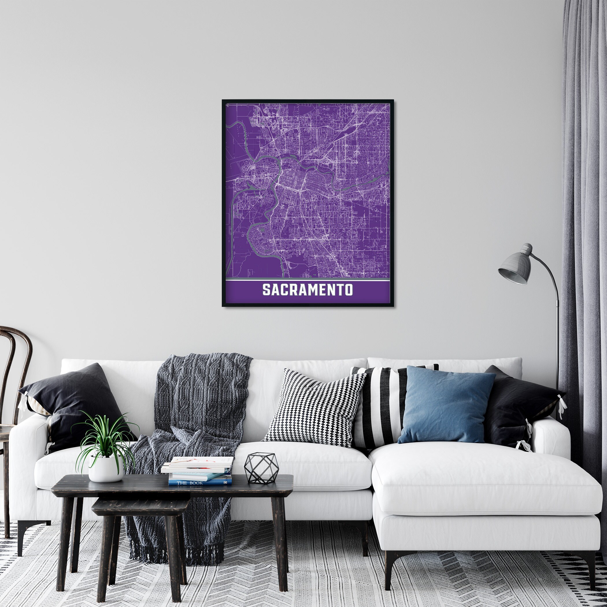 Sacramento Map Print Sacramento California Map Wall Art - Etsy New Zealand