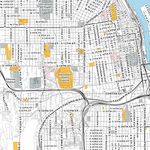 Tacoma Map Print, Street Names Tacoma Print, Printable Map of Tacoma, City Map Art, Tacoma ...
