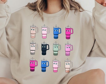 Stanito Stanley Tumbler Trendy Crewneck Stanley Cup Oversized Sweatshirt Gift For Mom Stanley Lover Obsessed Shirt Bougie Sweater For Friend