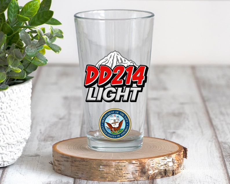 Personalized Military Retirement Gift For Veteran DD214 Custom Glass Mug Gift Drinkware Gift For Navy Army Marines Coast Guard Air Force zdjęcie 2