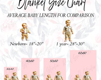 Baby Blanket Size Chart Product and Size Info Velveteen Baby Blanket Mockup Size Chart Plush Blanket Mockup Size Guide for Baby Blanket PNG Etsy