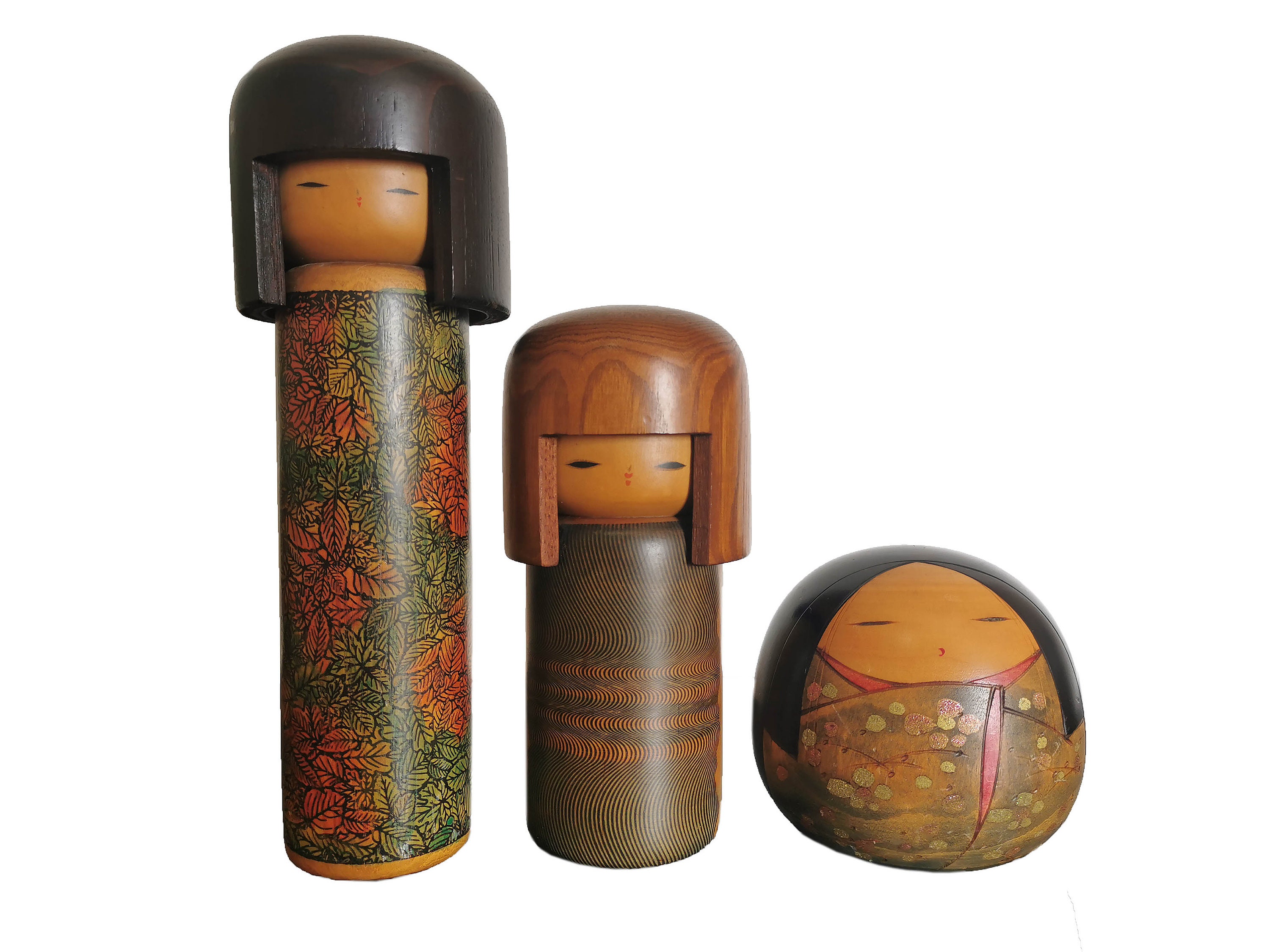 Poupées Kokeshi Vintage Par Maître Usaburo et Poupée Broyée Aux Œufs Sekiguchi Toa. Dhl Livraison Gr