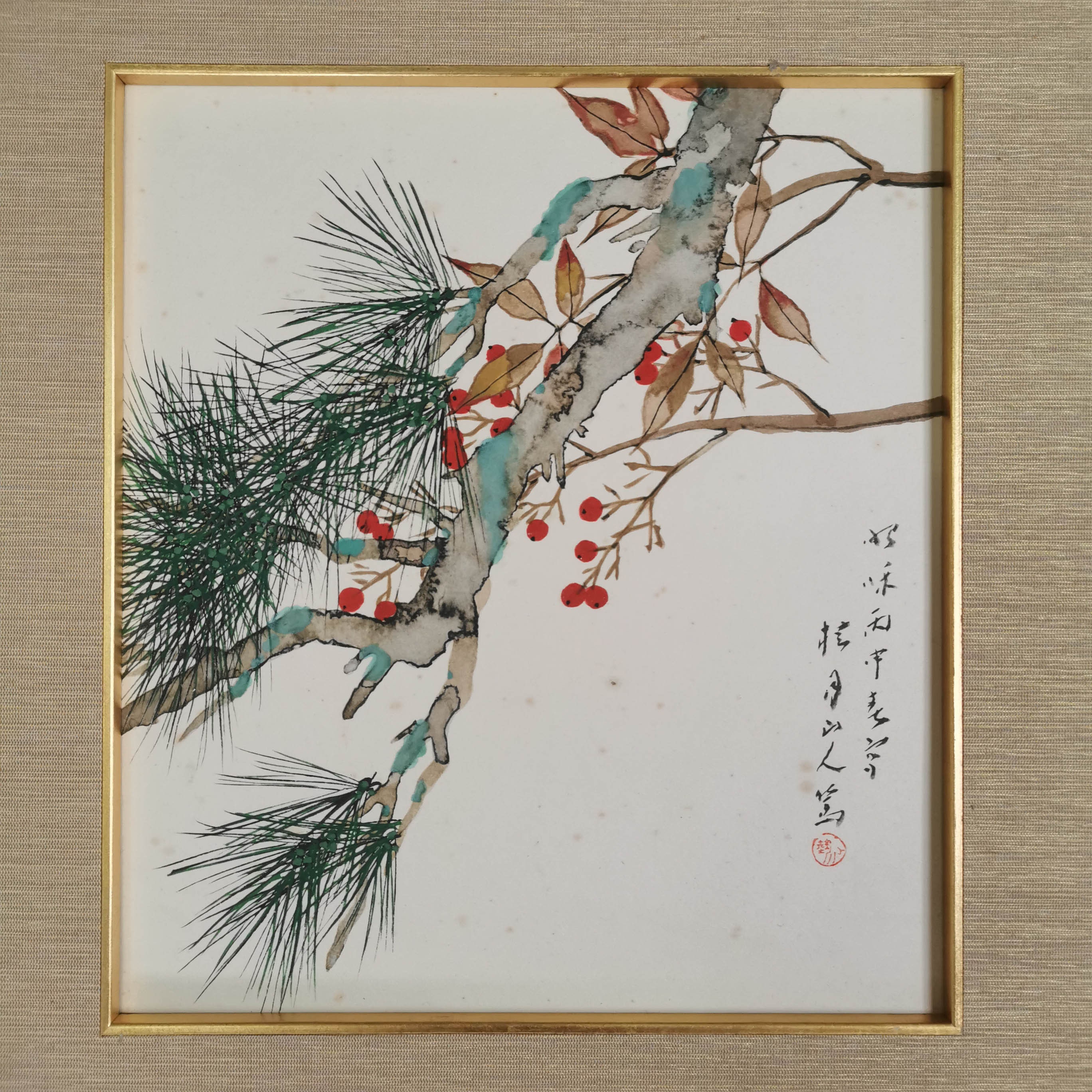 Japanese Shikishi Art Board Vtg Art Painting Nihonga Picture Display L, Online Shop