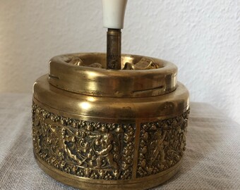 Vintage  Mid-Century Erhard & Sohne Brass Spin Ashtray