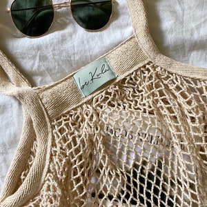 Bio-Baumwoll Netztasche | GOTS zertifiziert | Einkaufstasche | French market bag | crochet bag | Netz Tasche | Öko Tasche | ca. 40 x 67cm