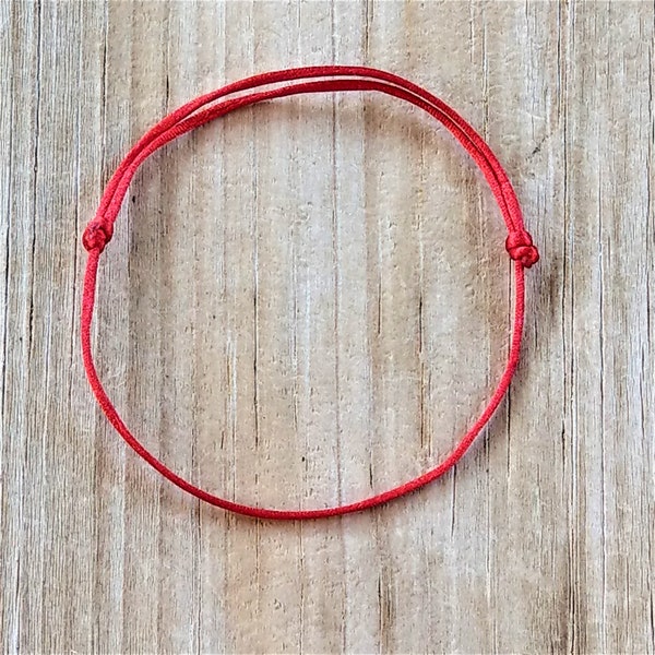 Karma and Luck Red String Bracelet| Satin Red Bracelet| Kabbalah Bracelet