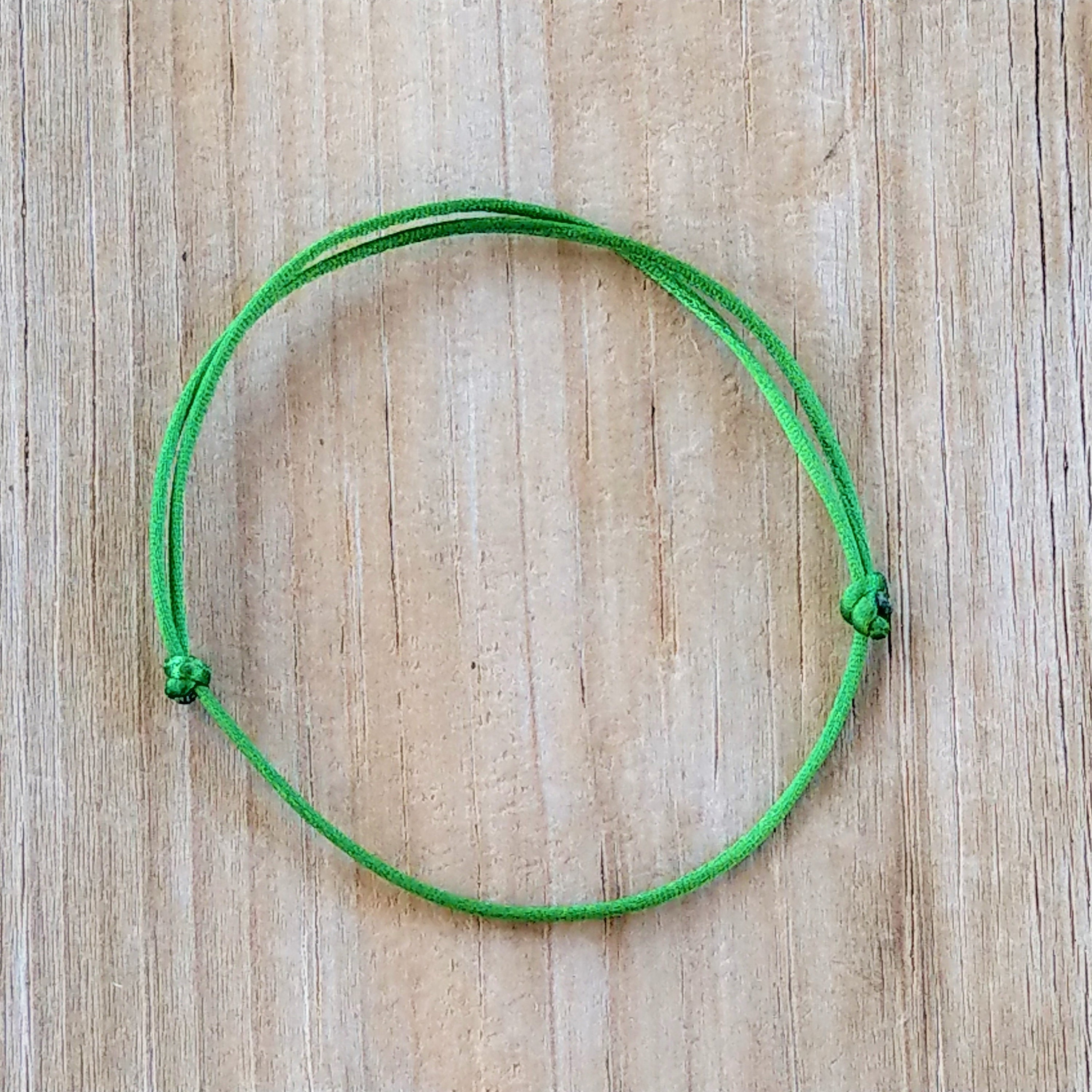 Green String Bracelet Satin Satin Bracelet Sliding Clasp Bracelet Etsy