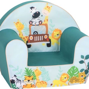 Siège en mousse Jungle Chaise pour tout-petit pour chambre d'enfant Fauteuil pour enfant Canapé léger pour bébé image 6