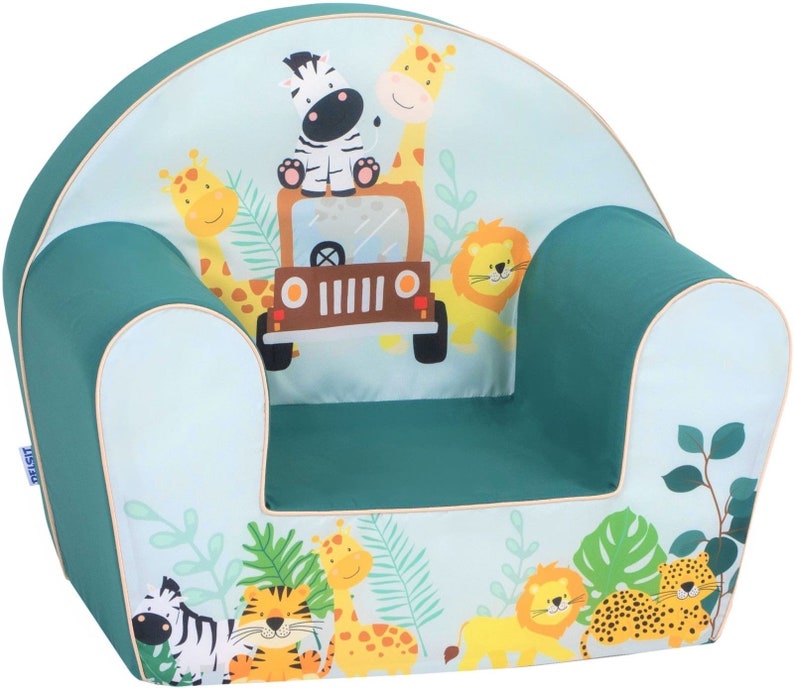 Siège en mousse Jungle Chaise pour tout-petit pour chambre d'enfant Fauteuil pour enfant Canapé léger pour bébé image 6