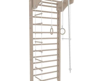 Houten wandrek Kinder Sport, Zweedse ladder voor kinderen, binnenspeeltuin, klimrekken, gymnastiekladder